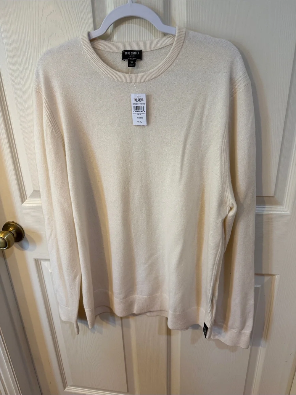 Todd Snyder Bisque Cashmere Crewneck Sweater - XL Box50. SEE PICTURES